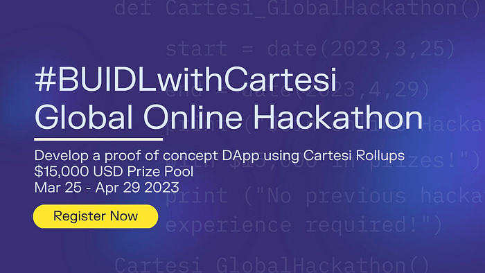 Cartesi Global Hackathon: Great Opportunity for Developers