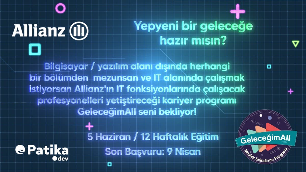 Allianz'da İşe Girmek İçin Ücretsiz Yazılım Eğitimi