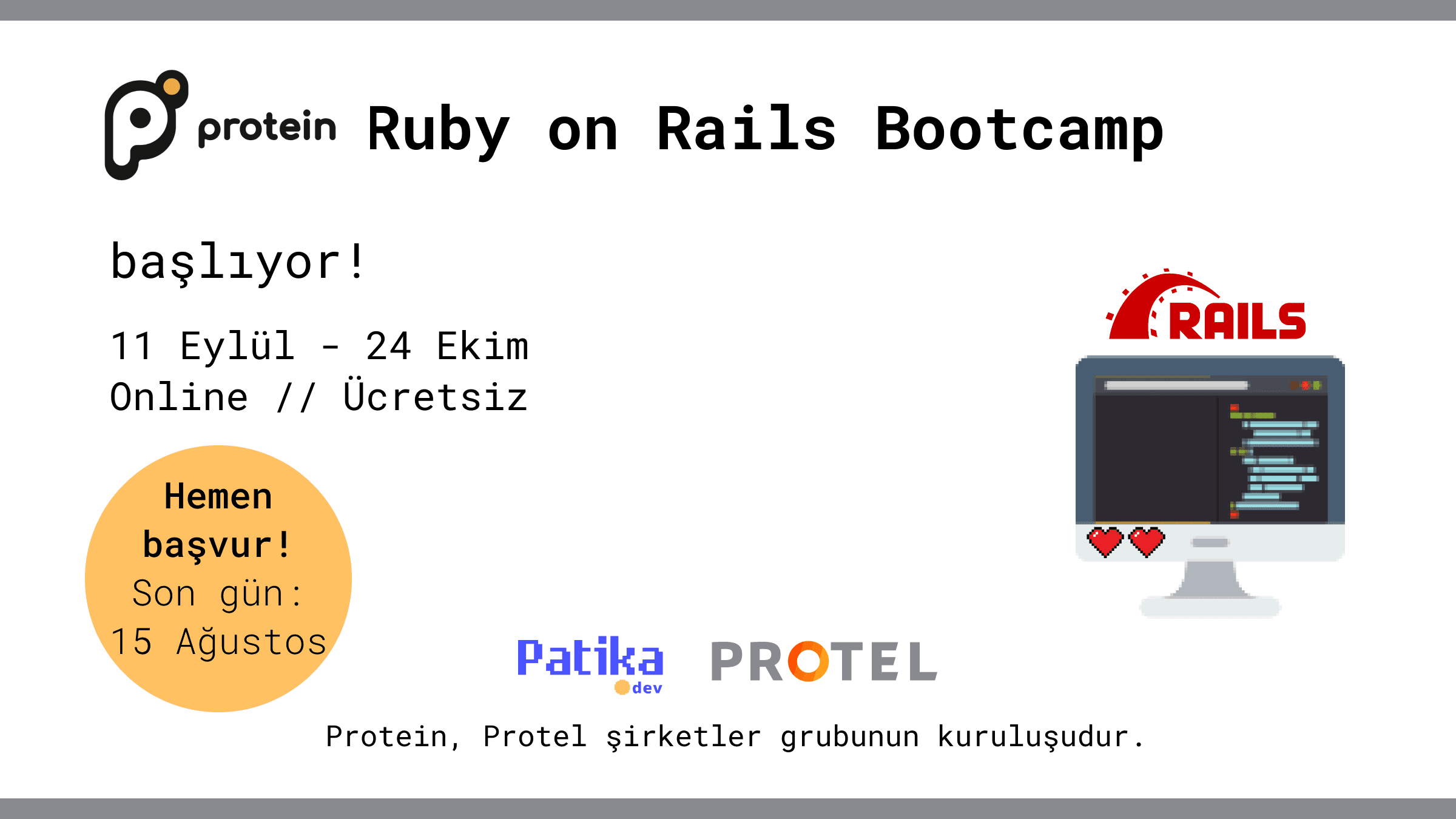 Protein'de işe girmek için ücretsiz yazılım eğitimi