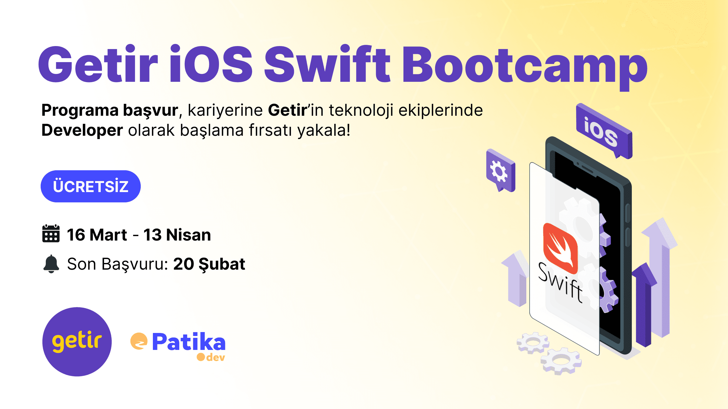 Getir'de İşe Girmek İçin Ücretsiz Yazılım Eğitimi