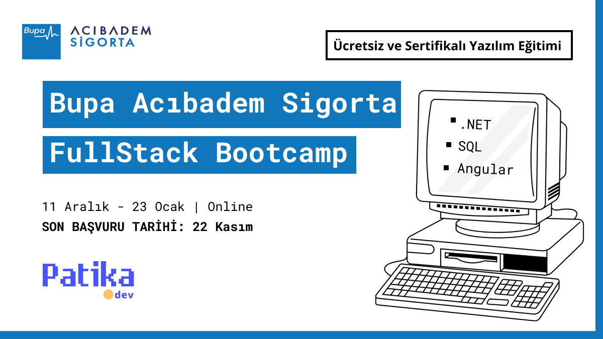 Bupa Acıbadem'de işe girmek için ücretsiz yazılım eğitimi
