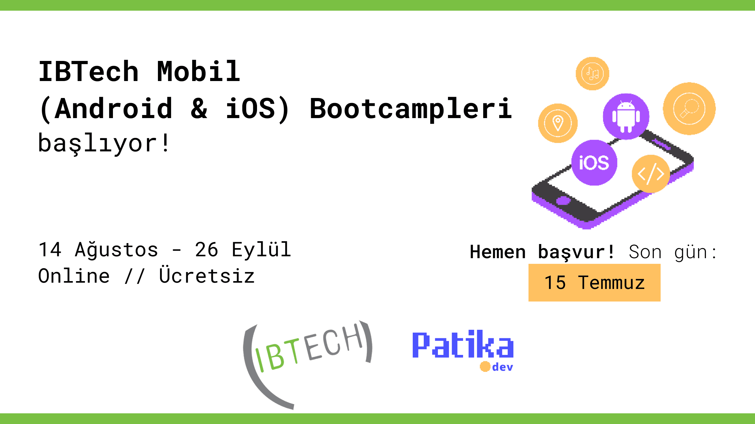 IBTech'te işe girmek için ücretsiz yazılım eğitimi