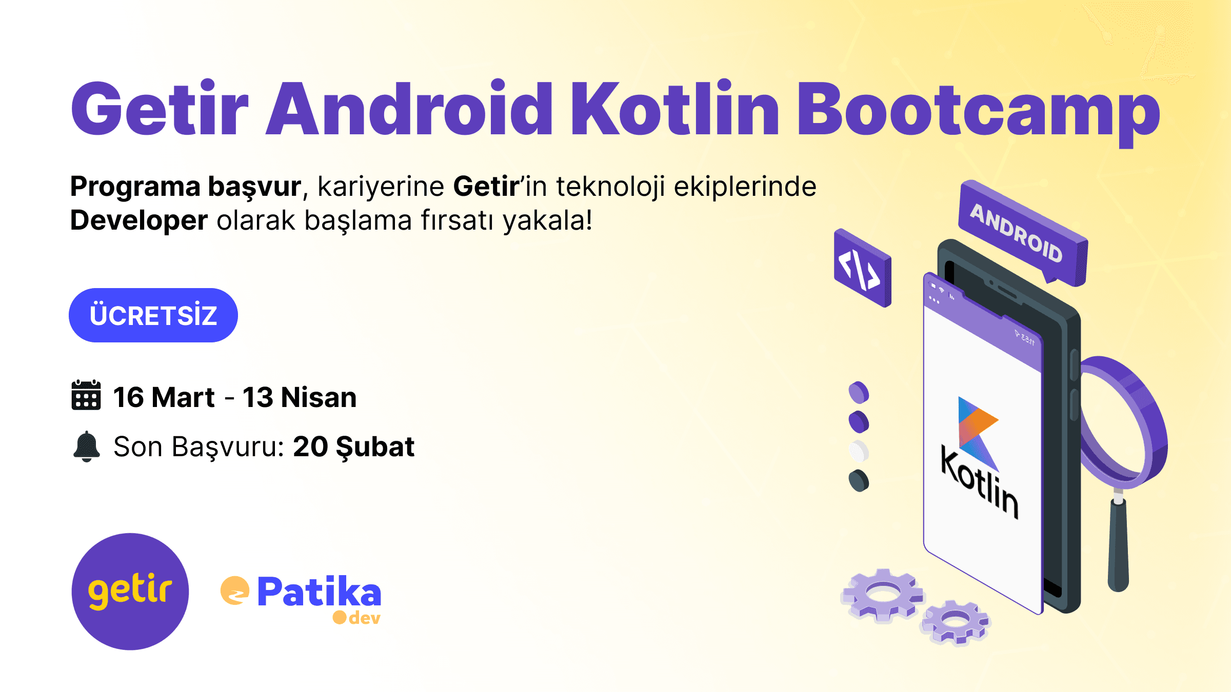 Getir'de İşe Girmek İçin Ücretsiz Yazılım Eğitimi