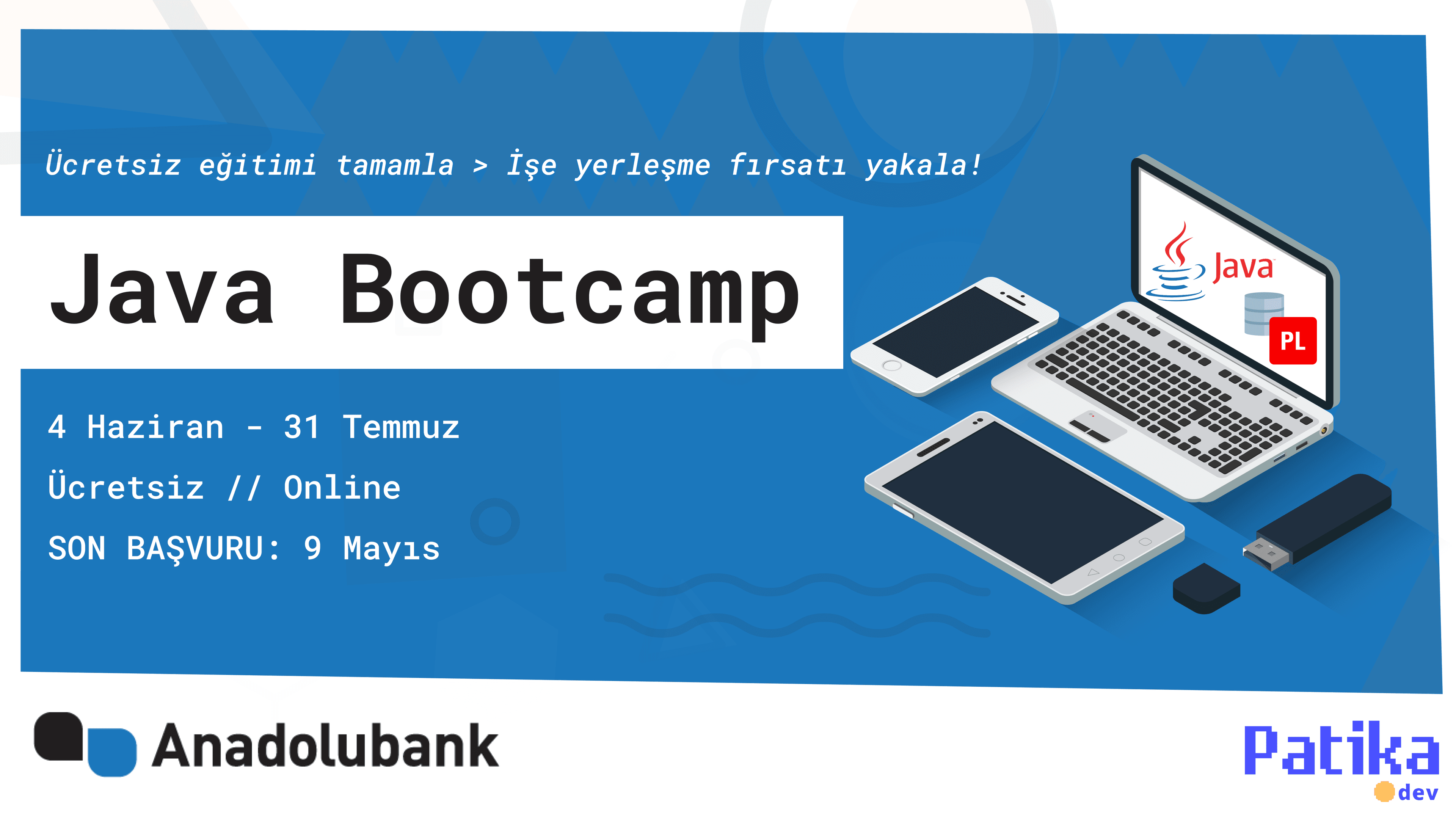 Anadolubank'ta İşe Girmek İçin Ücretsiz Yazılım Eğitimi