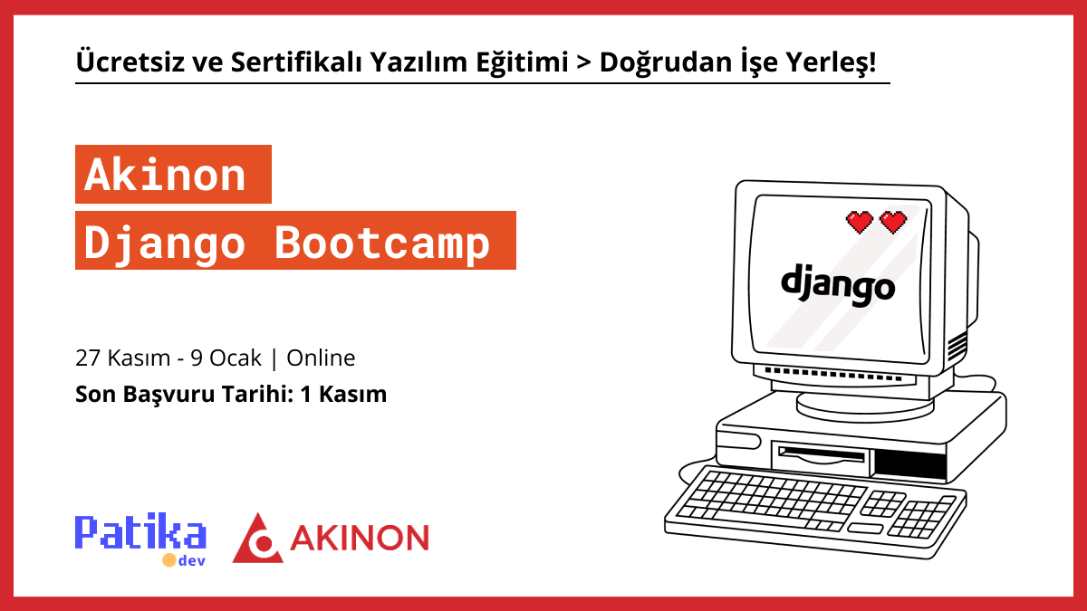 Akinon'da işe girmek için ücretsiz yazılım eğitimi