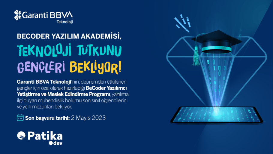 Garanti BVVA'da Staja Girmek İçin Ücretsiz Yazılım Eğitimi
