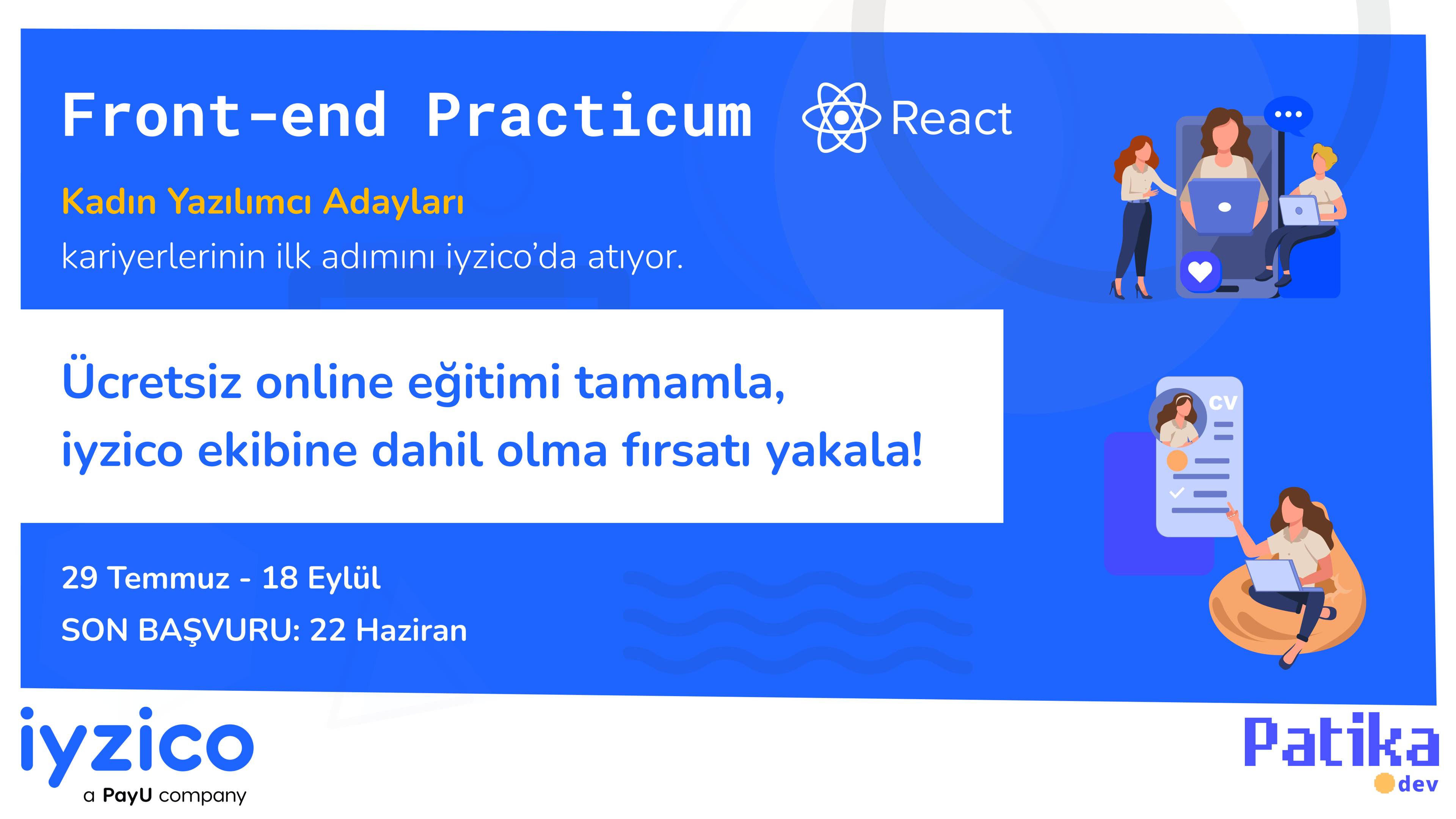 iyzico Supports Women in Front-end Web development through Patika Practicum