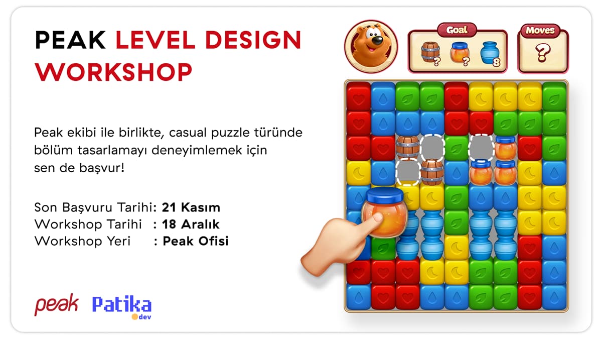 Peak'de katılım tamamen ücretsiz workshop etkinligi